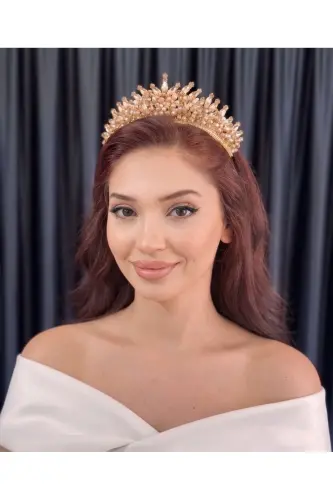 Bridal Engagement Henna Promise Crown Alin-gold 