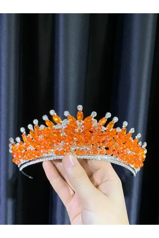 Bridal Engagement Henna Promise Crown Alin-orange - 2