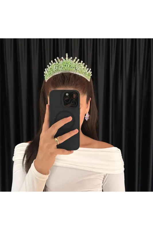 Bridal Engagement Henna Promise Crown Alin - pistachio green - BEYOĞLU NİŞANTAŞI
