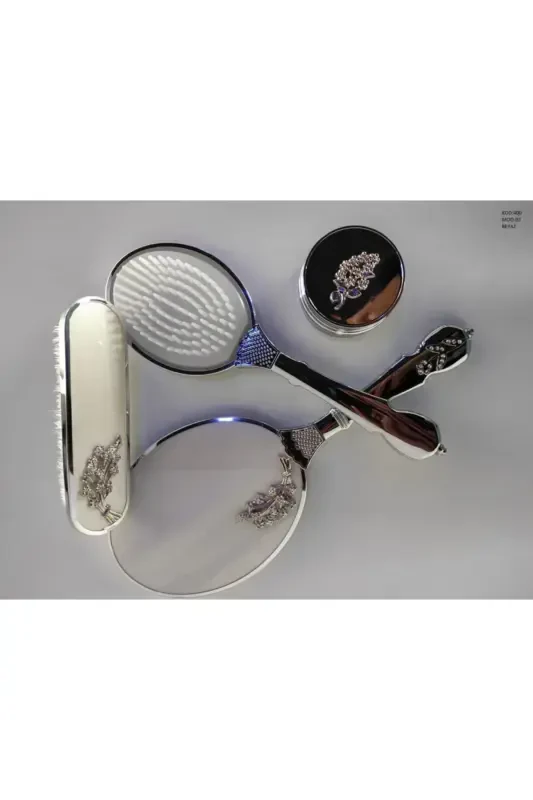 Bridal Gift Mirror Comb Set 400-2-WHITE - 3