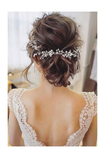 Bridal Hair Accessories, Bridal Hair Comb, Bridal Head Crown, Bridal Crown - 1