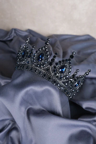 Bridal Henna Crown with Ahu Drop Crystal Stones - Modazone (1)