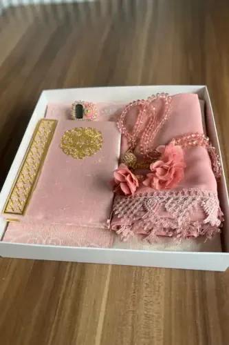 Bridal Set Prayer Rug Set Powder Color-Powra - MARKAPOLIN (1)