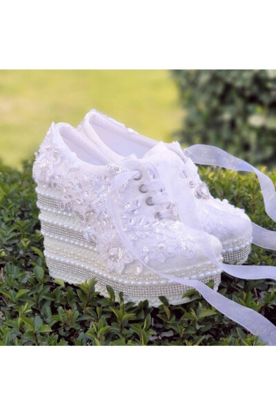 Bridal Shoes Wedge Heel Comfortable Design - 1