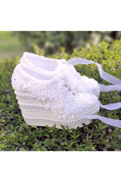 Bridal Shoes Wedge Heel Comfortable Design - 4