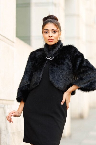 Bridal Stole, Fur, Jacket, Bridal Fur Jacket - TURKUAZ (1)
