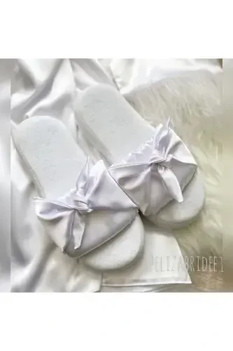 Bride Robe Bridal Robe Makeup robe, inner dress, slippers Set - 3