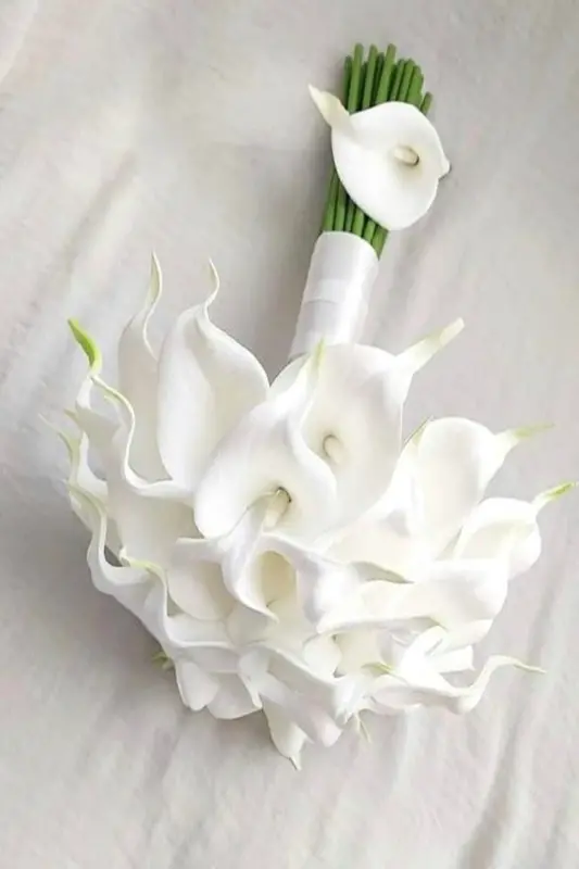 Bride's Bouquet Broken White Wet Gala Collar Flower - 2