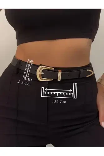 Bridge Buckle Tip Set Women's Trousers Belt, Jacket Belt, Dress Belt, Shirt Belt - 1