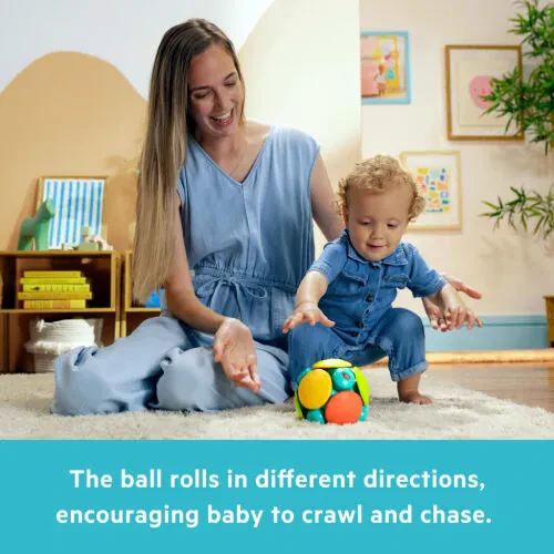 Bright Starts Wobble Bobble Crawl & Chase Baby Activity Ball Toy, Unisex, Ages 3 Months + - 7