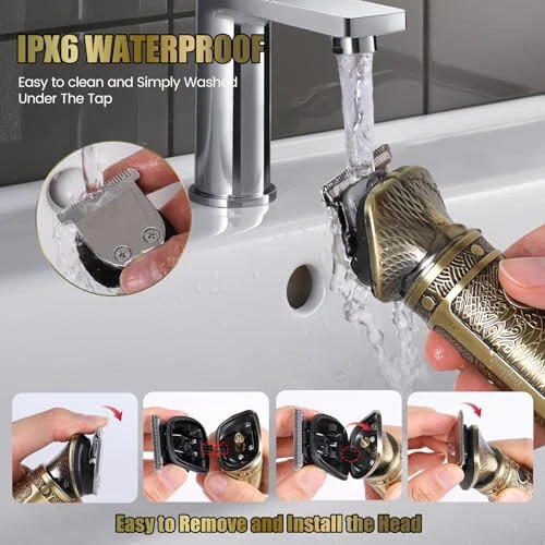 Brightup Beard Trimmer for Men, Electric Razor Shavers for Men, Professional Zero Gapped T-Blade Trimmer, Cordless Hair Clipper, 7 in 1 Grooming Kit for Face Mustache Body Nose Trimmer, Gift for Men - 5