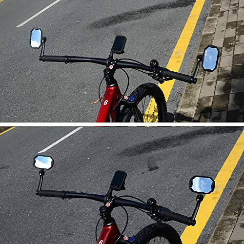 BriskMore Bar End Bike Mirrors, High–Definition Convex Glass Lens for E-Bike Handlebars, Scratch Resistant, Safe Rearview 1 Pair Bicycle Mirror(Right And Left Side) - 4