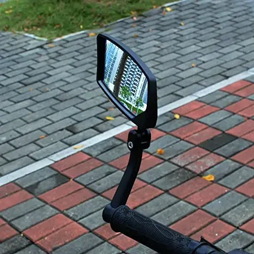BriskMore Handlebar Bike Mirror - HD Blast-Resistant, Adjustable Rotatable Rearview Mirror for Left Side Bicycle - 6