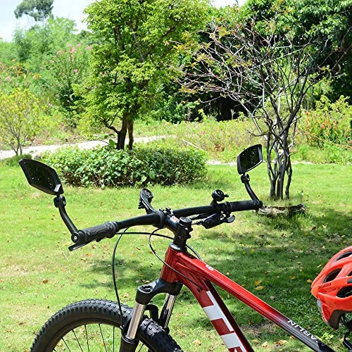 BriskMore Rul Uchli Velosiped Ko'zgushlari, E-Velosiped Rulchalari Uchun Yuqori Aniqlikdagi Konveks Shisha Linzalari, Chizishga Chidamli, Xavfsiz Orqa Ko'rinish Velosiped Ko'zgushi - 5