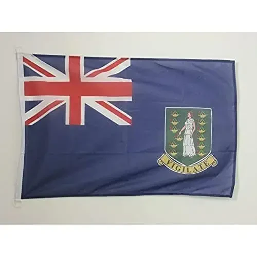 British Virgin Islands NAUTICAL Flag 18'' x 12'' - Virgin Islander flags 30 x 45 cm. - Banner 12x18 in for boat - AZ FLAG - AZ FLAG