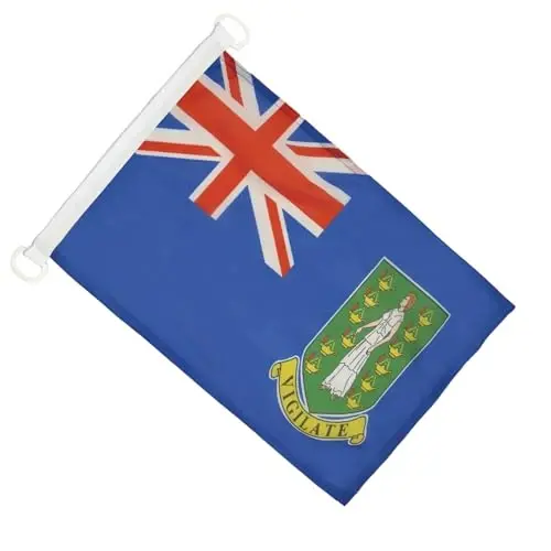 British Virgin Islands NAUTICAL Flag 18'' x 12'' - Virgin Islander flags 30 x 45 cm. - Banner 12x18 in for boat - AZ FLAG - AZ FLAG (1)