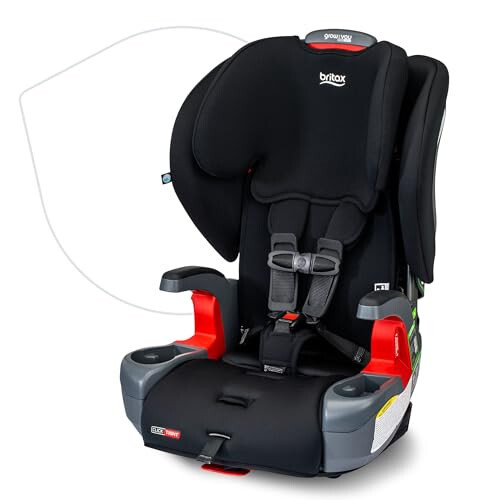 Britax One4Life o‘zgartiriladigan avtomobil o‘rindig‘i, 5 dan 120 funtgacha 10 yil foydalanish muddati & Siz bilan birga o‘sadigan ClickTight kamar-2-kuchaytirgichi avtomobil o‘rindig‘i, 2 ta 1 da yuqori orqa kuchaytirgich, qora kontur - 5