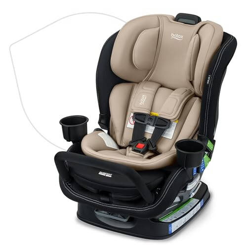 Britax Poplar S Convertible Car Seat, 2-in-1 Car Seat with Slim 17-Inch Design, ClickTight Technology, Sand Onyx - 1