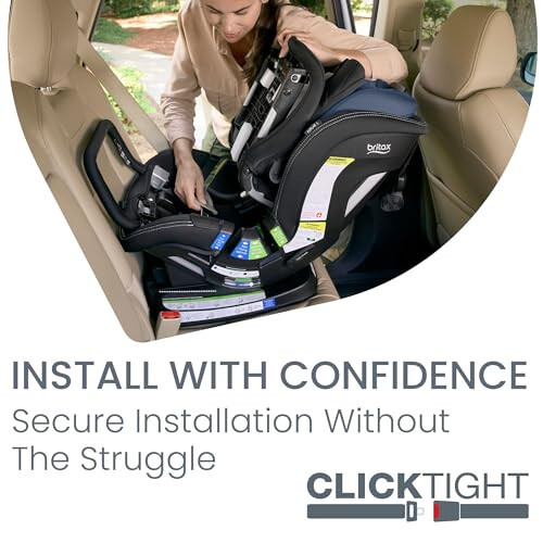 Britax Poplar S Dönüştürülebilir Oto Koltuğu, 2'si 1 Arada İnce Tasarım (17 İnç), ClickTight Teknolojisi, Arctic Onyx - 4