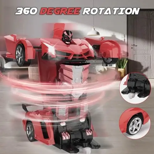 Britik Transform Remote Control Car Toy for Kids 4 5 6 7 8, Remote Control Car for Boys 4-7, Transform Cars for Boys 4-6, Toy Car 5 Year Old Boy, Toys for 3 4 5 6 7 8 9 10 11 12 Years Old Boy - 5