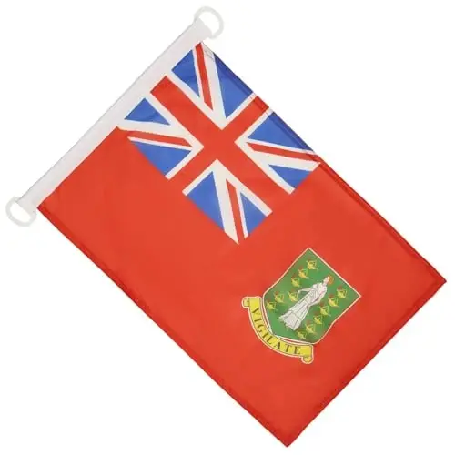British Virgin Islands Civil Ensign NAUTICAL Flag 18'' x 12'' - Virgin Islander merchant flags 30 x 45 cm. - Banner 12x18 in for boat - AZ FLAG - 3