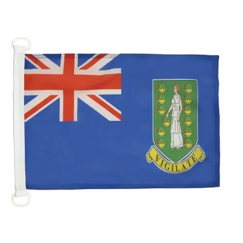 British Virgin Islands NAUTICAL Flag 18'' x 12'' - Virgin Islander flags 30 x 45 cm. - Banner 12x18 in for boat - AZ FLAG - AZ FLAG