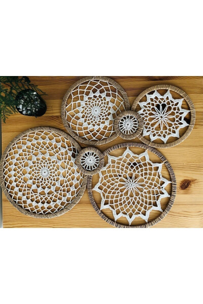 Britishome Богемный набор из 6 элементов для украшения стен - Ловушка для снов - Dream Catcher - 5