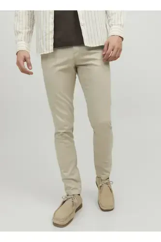 Брюки чино бежевого цвета Jack Jones Marco Model - 5