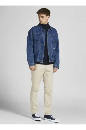 Брюки чино бежевого цвета Jack Jones Marco Model - 6