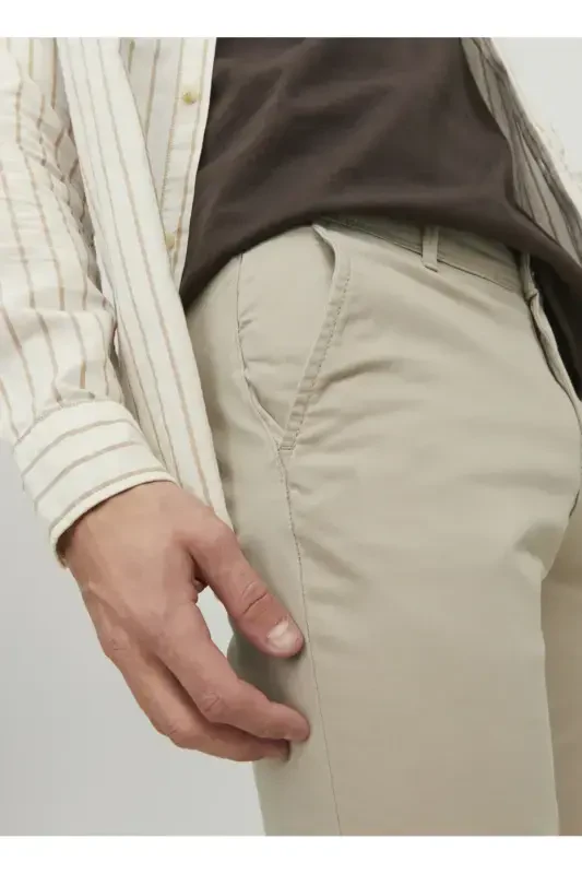 Брюки чино бежевого цвета Jack Jones Marco Model - 7