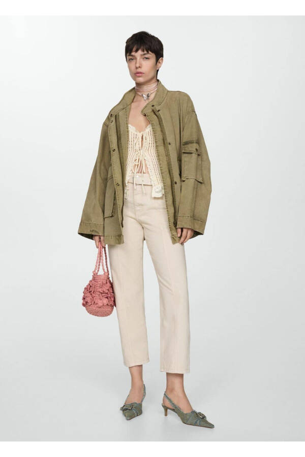 Брюки джинсовые slouchy с заниженной талией - 2