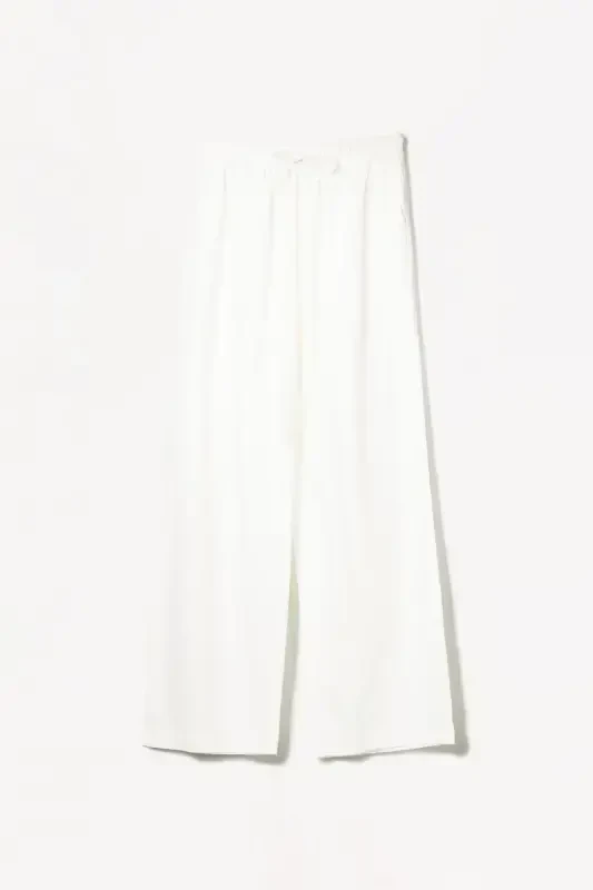 Брюки из льняной смеси с эластичным поясом. - 2