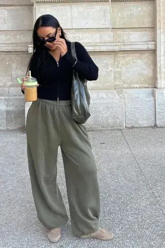 Брюки из хлопка прямого кроя. - BERSHKA (1)