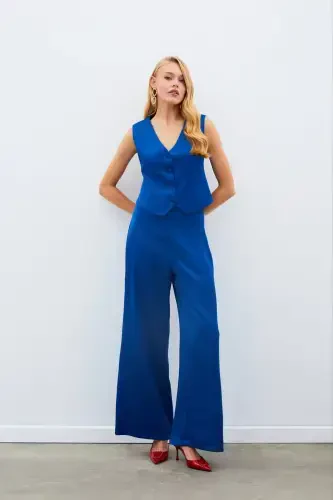 Брюки-крепы палаццо - ИНДИГО-ИНДИГО - SATEEN (1)