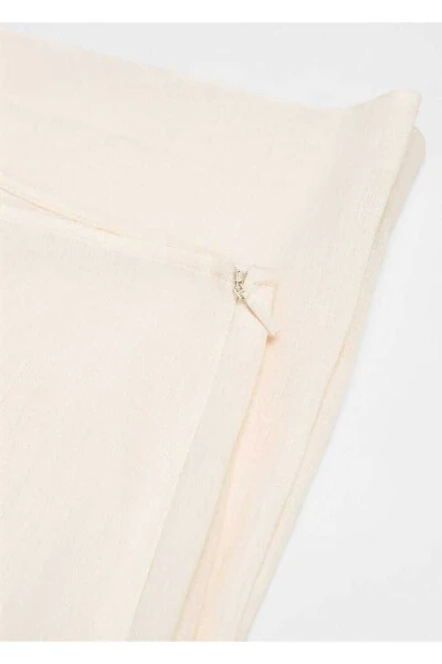 Брюки прямого кроя из 100% льна - 6