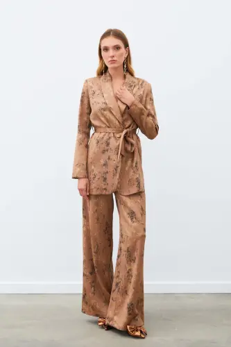 Брюки широкие с ярким узором - КОФЕ-КОФЕ 