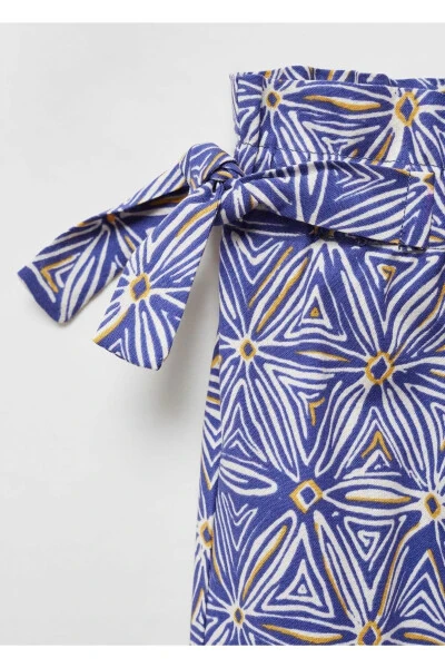 Брюки со шнуровкой и рисунком - 4