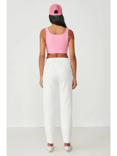 Брюки спортивные плиссе на поясе и штанинах 810 Экрю-Экрю - 4