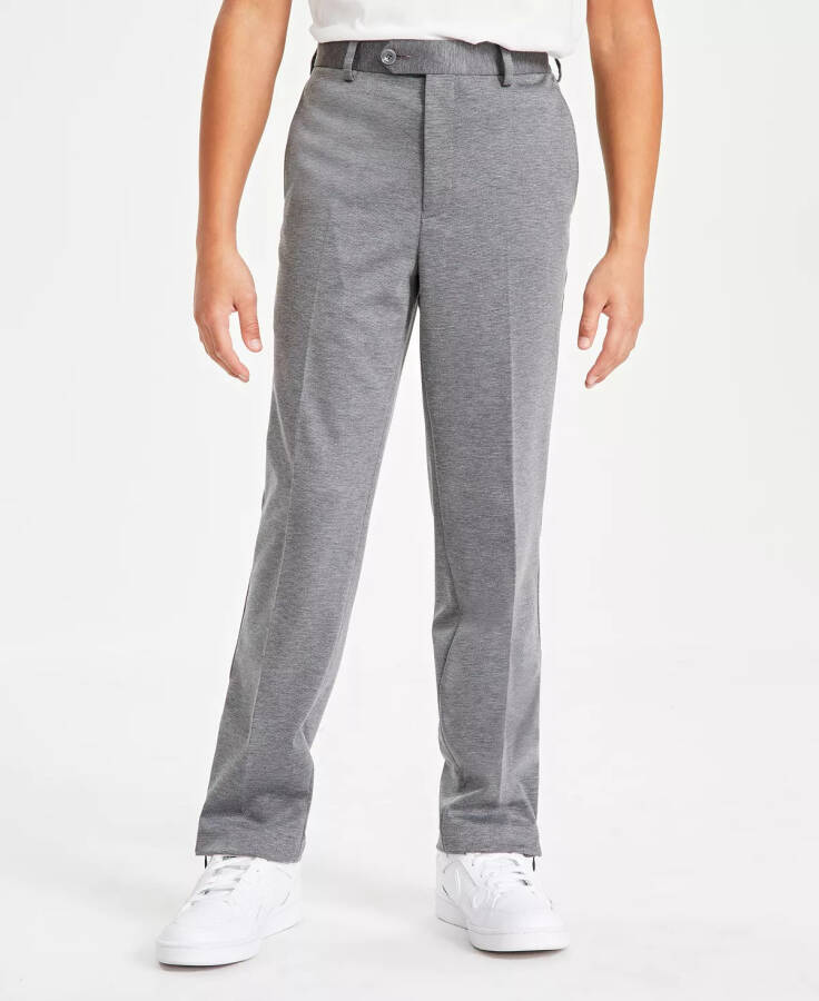 Брюки трикотажные на резинке для мальчиков Big Boys Knit Stretch Dress Pant Heather Grey - 2