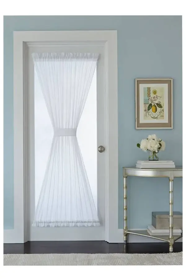 Briz Rod Ultra Pleated Plain Voile Curtain Suitable for Doors & Windows, Includes 2 Accessories - 1