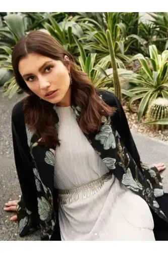 Brokar Garnili Abaya Qora & Ro'mol-qora - 7