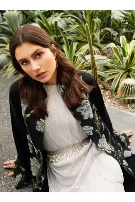 Brokar Garnili Abaya Qora & Ro'mol-qora - 7