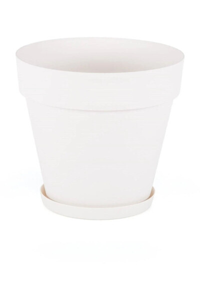 Broken White Decorative Plate Planter 10 Liters - SERİNOVA