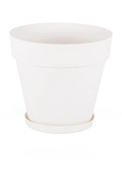 Broken White Decorative Plate Planter 10 Liters - SERİNOVA