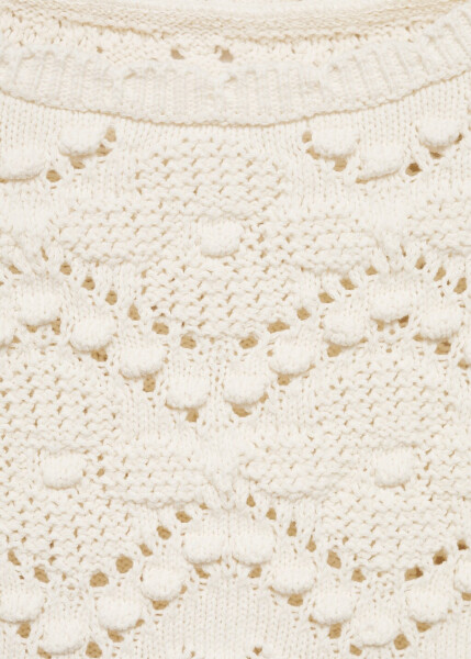 Broken white sweater with fine knit details - 11