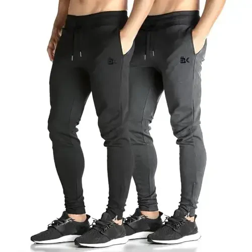 BROKIG Erkaklar Zip Jogger Shim - Kundalik Sport Zalida Mashq Qilish uchun Sport Shimlar Qulay Toraytirilgan Sport Shimlar cho'ntaklar bilan - 1