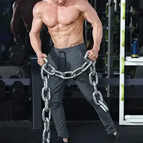 BROKIG Erkaklar Zip Jogger Shim - Kundalik Sport Zalida Mashq Qilish uchun Sport Shimlar Qulay Toraytirilgan Sport Shimlar cho'ntaklar bilan - 5