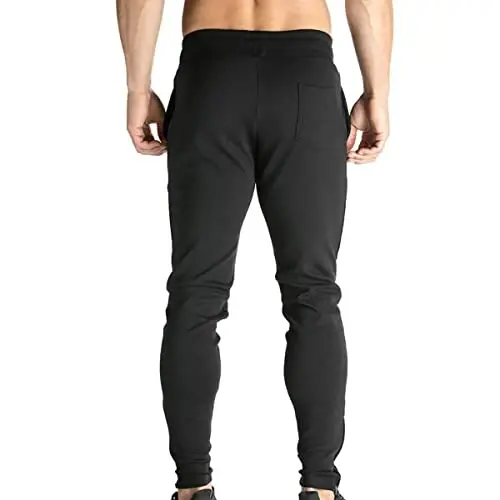 BROKIG Mens Zip Joggers Pants - Casual Gym Workout Track Pants Comfortable Slim Fit Tapered Sweatpants with Pockets - 5
