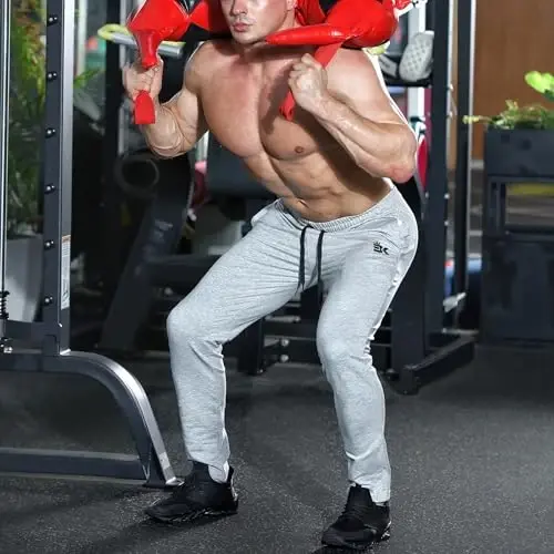 BROKIG Mens Zip Joggers Pants - Casual Gym Workout Track Pants Comfortable Slim Fit Tapered Sweatpants with Pockets - 2