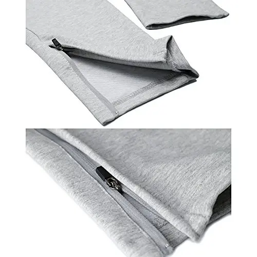 BROKIG Mens Zip Joggers Pants - Casual Gym Workout Track Pants Comfortable Slim Fit Tapered Sweatpants with Pockets - 6